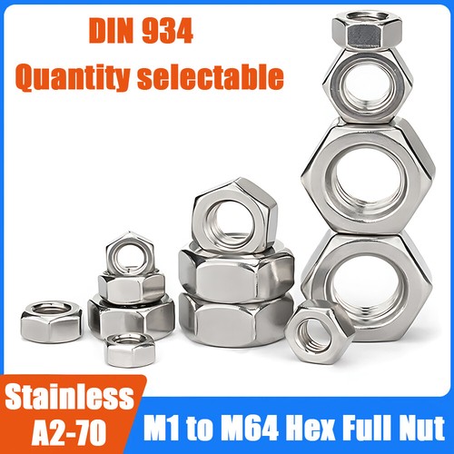 Hex full nut - full, hexagon